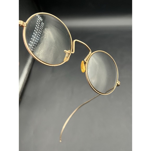 Antique Shuron  Wire Rimmed Eyeglasses 12 K GF Wire Frame & Hard Case main image 11